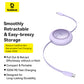 Baseus Free2Pull Mini Retractable Charging Cable USB-C to USB-C 100W 1.5m Nebula Purple