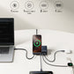 Baseus NOM5-in-1 Desktop Charger 3C+U 140W EU Qi2 Wireless Charging+Retractable Cable+Digital Display Cosmic Black