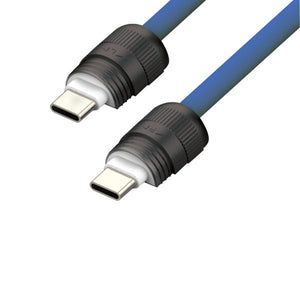 Sia Powerlink Soft Rubber Type C - Type C Lanyard Cable 60w 120cm Navy Blue