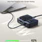Baseus NOM5-in-1 Desktop Charger 3C+U 140W EU Qi2 Wireless Charging+Retractable Cable+Digital Display Cosmic Black