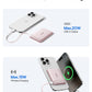 بيسوس باور بانك PicoGo AM31 Qi2 المغناطيسي الصغير مع حامل 5000mAh 20W – وردي