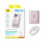 بيسوس باور بانك PicoGo AM31 Qi2 المغناطيسي الصغير مع حامل 5000mAh 20W – وردي