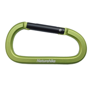 مشبك تعليق متعدد الوظائف من Naturehike بحجم 8 سم على شكل حرف D بدون قفل - أخضر