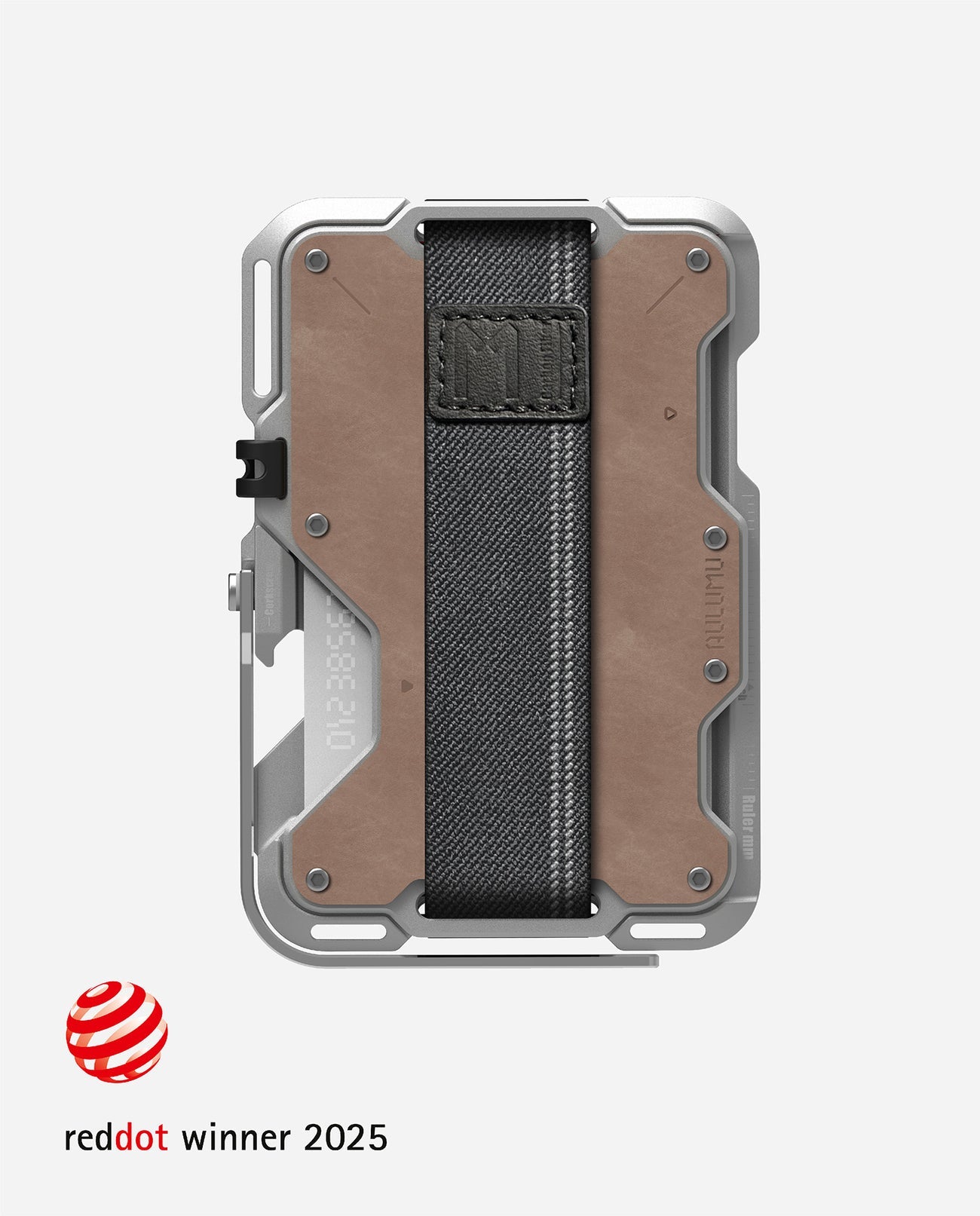 AULUMU G03 Multi-Tool Magnetic Metal Wallet Leather Cover - Genuine Leather 