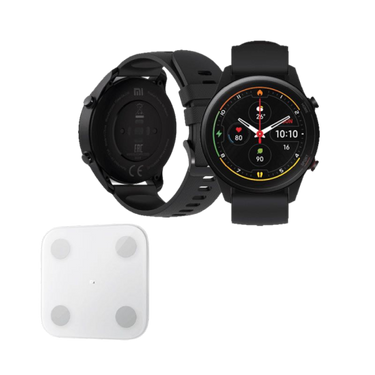 ساعة Xiaomi Mi باللون الأسود مع مقياس تكوين الجسم Xiaomi مجانًا 2