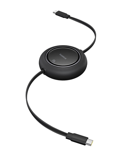 Baseus Free2Pull Mini Retractable Charging Cable USB-C to USB-C 100W 1.5m Cluster Black
