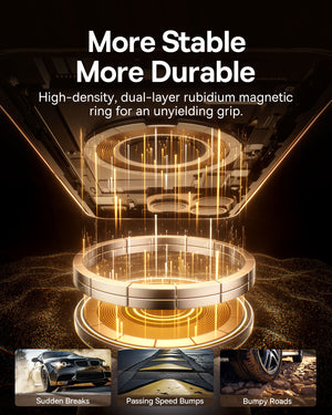 بيسوس حامل لوحة القيادة PrimeTrip VC1 Air المغناطيسي – أسود