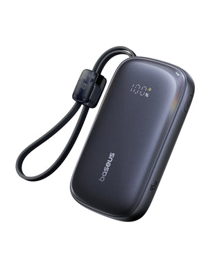 Baseus EnerFill FC21 Qpow3 Ultra Digital Display Power Bank with Detachable Cable 20000mAh 45W Cosmic Black