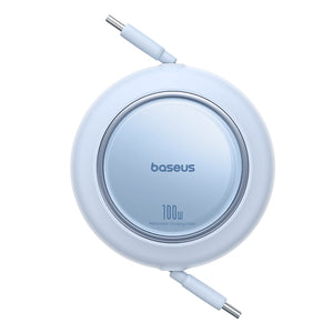 Baseus Free2Pull Mini Retractable Charging Cable USB-C to USB-C 100W 1.5m Galaxy Blue