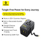 Baseus EnerCore CG11 Universal Travel Adapter with Retractable USB-C Cable 70W