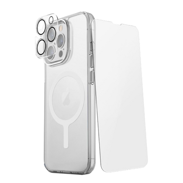 Uniq iPhone 15 Pro 6.1 Magclick Charging Lifepro Xtreme (AF) 360 Protection Bundle Pack