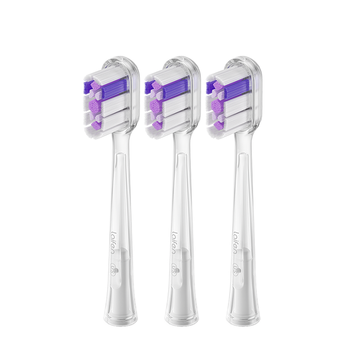 Laifen Toothbrush head-Transparent-3pcs-UltraWhite