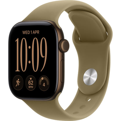 Apple Watch Series 12 Wifi 42mm Dark Bronze Aluminium Case with Olive Sport Band - S/M