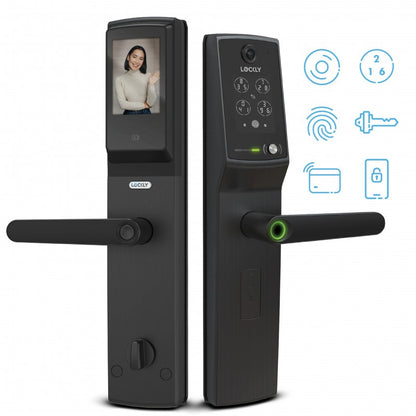 Lockly Vision Lux+ Mortise Edition Video Smart Lock - Matte Black