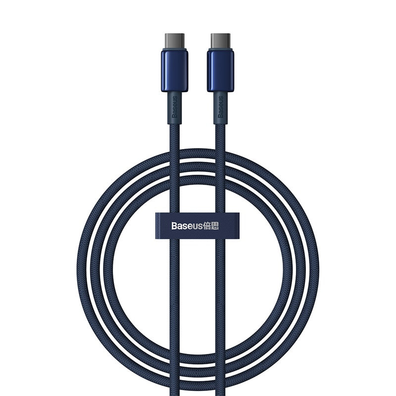 Baseus Tungsten Gold Cable USB-C to USB-C 100W 1m - Blue
