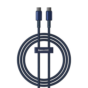 Baseus Tungsten Gold Cable USB-C to USB-C 100W 2m - Blue