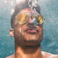 Speedo Sunny G Mariner Swim Goggles - Aviator Series - Mirror Gold