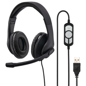 Hama HS-USB300 PC Office Headset USB - Black