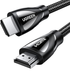 كابل UGREEN HDMI 8K  بغلاف من سبائك الألمنيوم مع تصميم مضفر  2م HD140- اسود