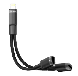 Porodo Lightning Connector Audio & Charge Adapter(0.12m)