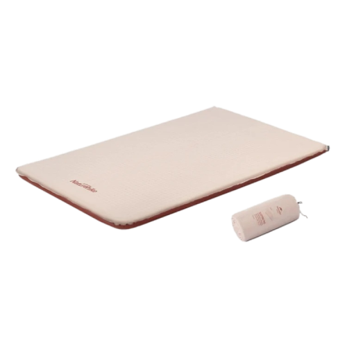 وسادة نوم قابلة للنفخ ذاتي من Naturehike للرحلات – مزدوجة الحجم - اللون اللوزي الأصفر

