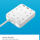 مومكس ONEPLUG شريط طاقة بأربع مقابس مع USB (أبيض)