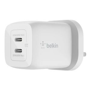 Belkin Dual 65W Usbc Pd Gan Wall Charger W/Pps Single Port Use Pd4