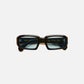 PORTTANGER BLACK ACETATE RIF BLUE LENS- MEKTOUB