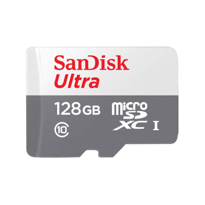 بطاقة SanDisk Ultra microSDXC بسعة 128 جيجابايت وسرعة 100 ميجابايت/ثانية فئة 10 UHS