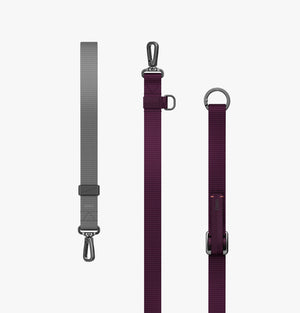 UNIQ Vista Flex 2-in-1 Lanyard And Hand Strap - Burgundy/ Slate Grey