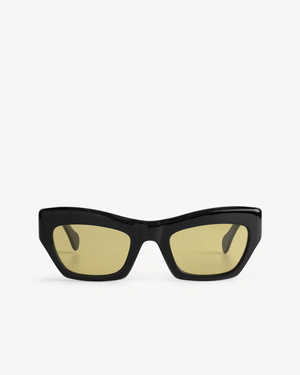 BLACK ACETATE WARM OLIVE LENS PT-1101 - AYREEN