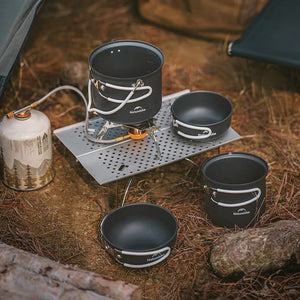 Naturehike Wild Trekking 4 in 1 Camping Cookware Set - Gray