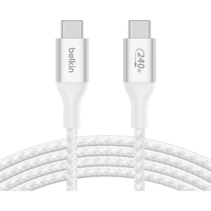 Belkin BoostCharge 240W Braided USB-C Cable (1m) White