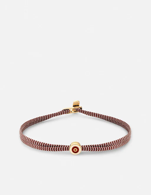 Opus Garnet Metric 2.5Mm Rope Bracelet, Gold Vermeil W/Enamel-Red