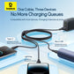 Baseus Ultra-Fast One-for-Three Fast Charging Cable USB-A to M+L+C 3.5A 1.3m Cosmic Black