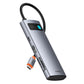Baseus Metal Gleam Series 7-Port  HUB Space Grey NEW（Type-C to HDMI4K@60Hz*1+USB3.0*3+PD*1+SD/TF*1)