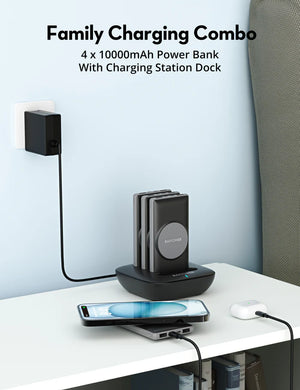 RAVPower RP-PB251 Home Charging Combo Black 10000mah Power Bank x 4