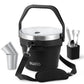 Buzio Insulated Ice Bucket 7L with Lid Scoop Tongs and 2 Cups - Black