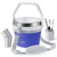 Buzio Insulated Ice Bucket 7L with Lid Scoop Tongs and 2 Cups - Purple