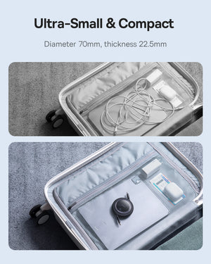 بيسوس كابل Free2Pull Mini 1.5م USB-C إلى USB-C 100W قابل للسحب – أسود