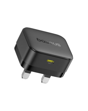 Baseus Palm Fast Charger 1C 30W UK Cluster Black (with Baseus Cable USB-C to USB-C 60W)