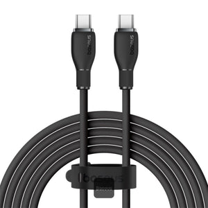 Baseus Pudding Series Fast Charging Cable With High-Speed Data Transmission Type-C to Type-C 100W 5A 1.2M - Black