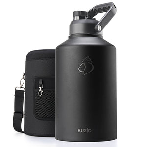 Buzio Rock Series Insulated 1.5 Gallon Jug with Spout Lid and Sleeve 5.8L - Black