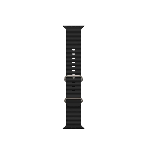 Smartix حزام سيليكون فاخر لساعة أبل 49،/45/44/42، أسود