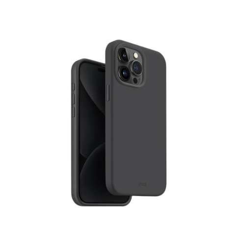 Uniq Hybrid Iphone 15 Pro 6.1 Magclick Charging Lino Hue - فحمي (رمادي)