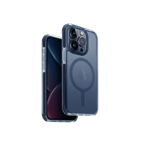 Uniq Hybrid Iphone 15 Pro Magclick Charging Combat (Af) - Smoke Blue