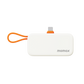 Momax 1-Power Mini 5000mAh بطارية مدمجة بمنفذ USB-C قابل للطي (برتقالي)