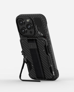 AULUMU G03 Multi-Tool Magnetic Metal Wallet Leather Cover - Carbon Fiber