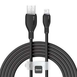 Baseus Pudding Series Fast Charging Cable With High-Speed Data Transmission USB-A to Lightning 12W 2.4A 1.2M - Black