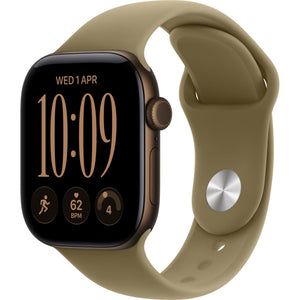 Apple Watch Series 12 Wifi 42mm Dark Bronze Aluminium Case with Olive Sport Band - S/M